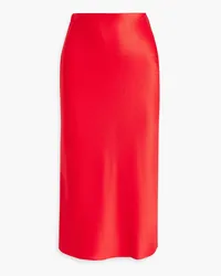 Alice + Olivia Alice OliviaMaeve Midirock aus glänzendem Crêpe Rot