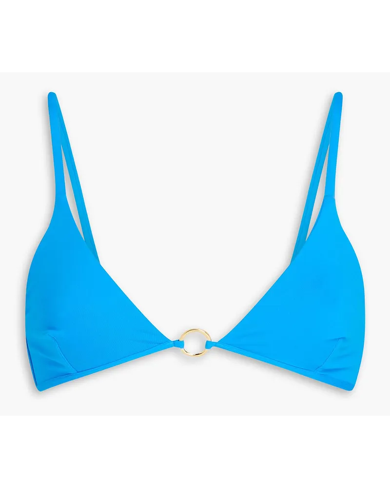 Melissa Odabash Greece Triangel-Bikini-Oberteil mit Ringdetails Blau