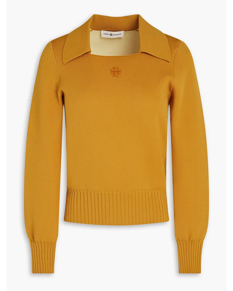 Tory Burch Strickpullover mit Stickereien Braun