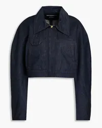 Jacquemus La Veste de Nimes Meio Cropped Jeansjacke Blau