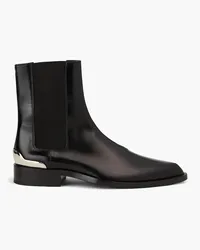 Jil Sander Ankle Boots aus Leder Schwarz