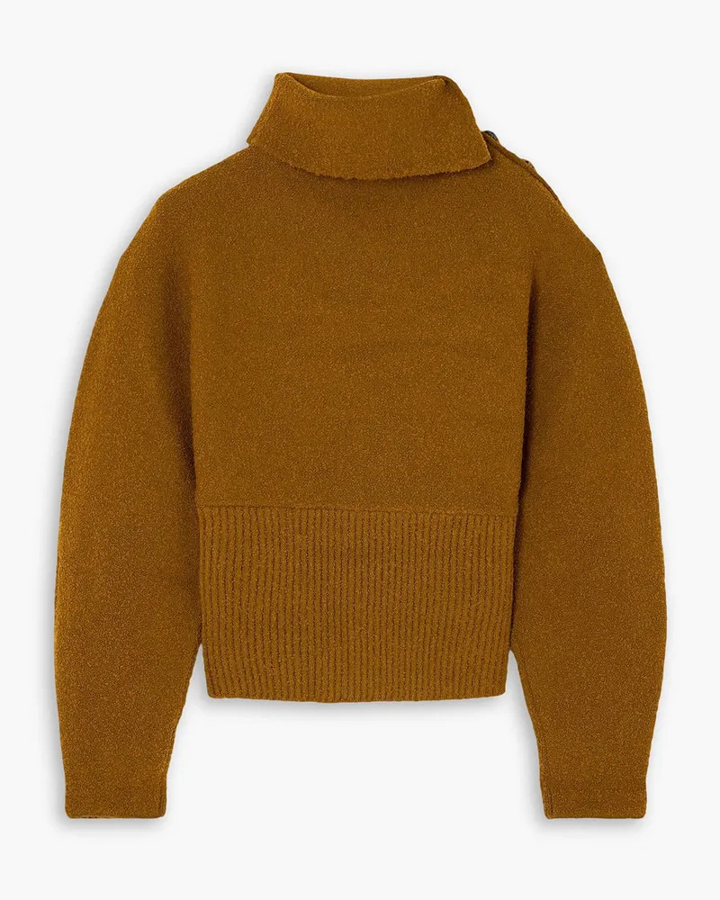 Proenza Schouler Rollkragenpullover aus Bouclé aus einer Wollmischung Braun