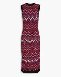 Missoni Midi-Strickkleid inHäkeloptik Rot