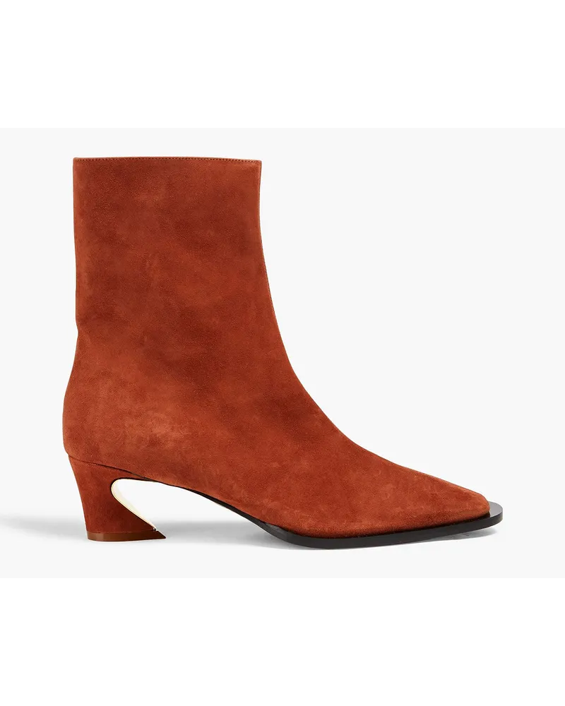 Zimmermann Ankle Boots aus Veloursleder Braun