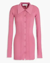 ROTATE Birger Christensen Cardigan aus Rippstrick Pink