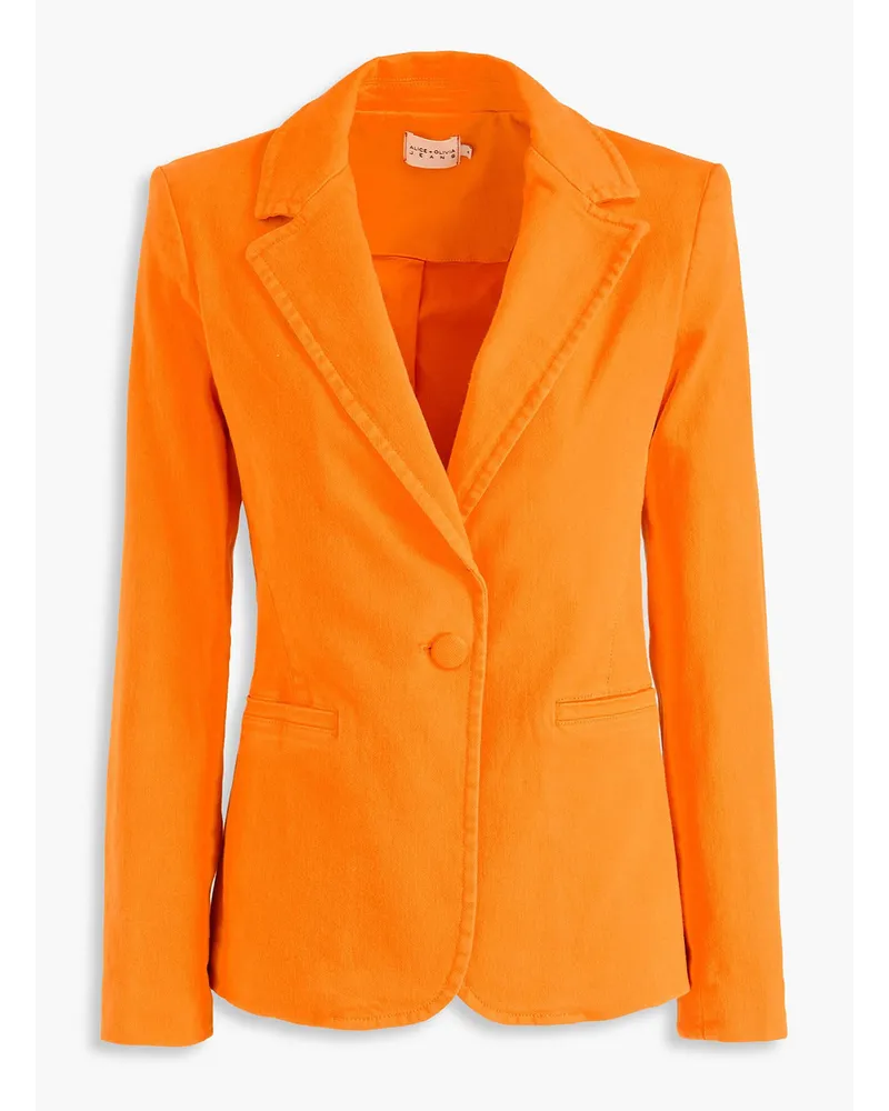 Alice + Olivia Alice OliviaMacy Blazer aus Twill aus einer Baumwollmischung Orange