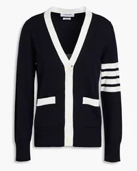 Thom Browne Hector Cardigan aus Baumwolle mit Intarsienmuster Blau