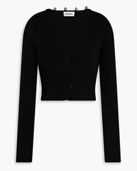 Nanushka Danique Cropped Cardigan aus Stretch-Strick Schwarz