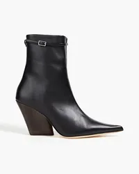 REJINA PYO Ronan Ankle Boots aus Leder mit Schnalle Schwarz