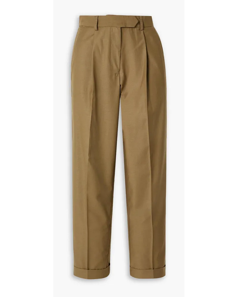 Lukhanyo Mdingi The Vanguard Hose mit geradem Bein aus Twill Braun