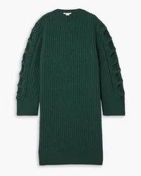 Stella McCartney Gerippter Pullover aus einer Kaschmir-Wollmischung Grün