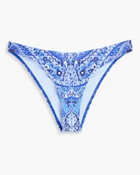 Zimmermann Separates tief sitzendes Bikini-Höschen mit Paisley-Print Blau