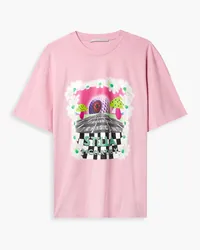 Stella McCartney Day Tripper T-Shirt aus Baumwoll-Jersey mit Print Pink