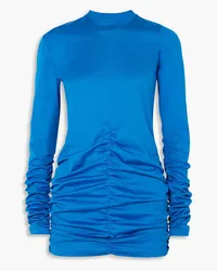 Marques ' Almeida Ruched cotton-jersey top Blau