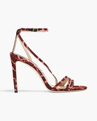 Jimmy Choo Sandalen aus Canvas mit Schlangenprint Animal-print