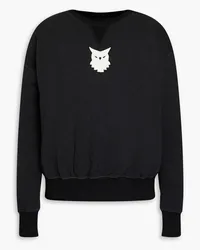 Maison Margiela Sweatshirt aus Baumwoll-Jersey mit Stickereien Grau