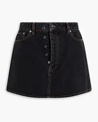 Ganni Minirock aus Denim Schwarz