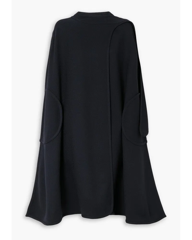 Stella McCartney Cape aus Woll-Crêpe Blau