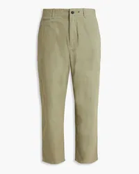 Rag & Bone Beck Cropped Hose aus Baumwolle Grün