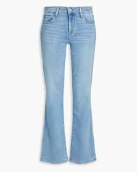 Paige Sloane halbhohe Bootcut-Jeans inausgewaschener Optik Blau