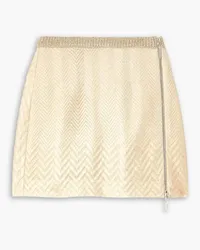 Missoni cotton-blend crochet-knit mini skirt Metallic