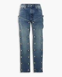 Y/PROJECT Evergreen wandelbare, hoch sitzende Jeans mit geradem Bein aus Bio-Denim Blau