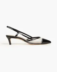 Stuart Weitzman Mondrian 50 Slingback-Pumps aus Lackleder und PVC Schwarz