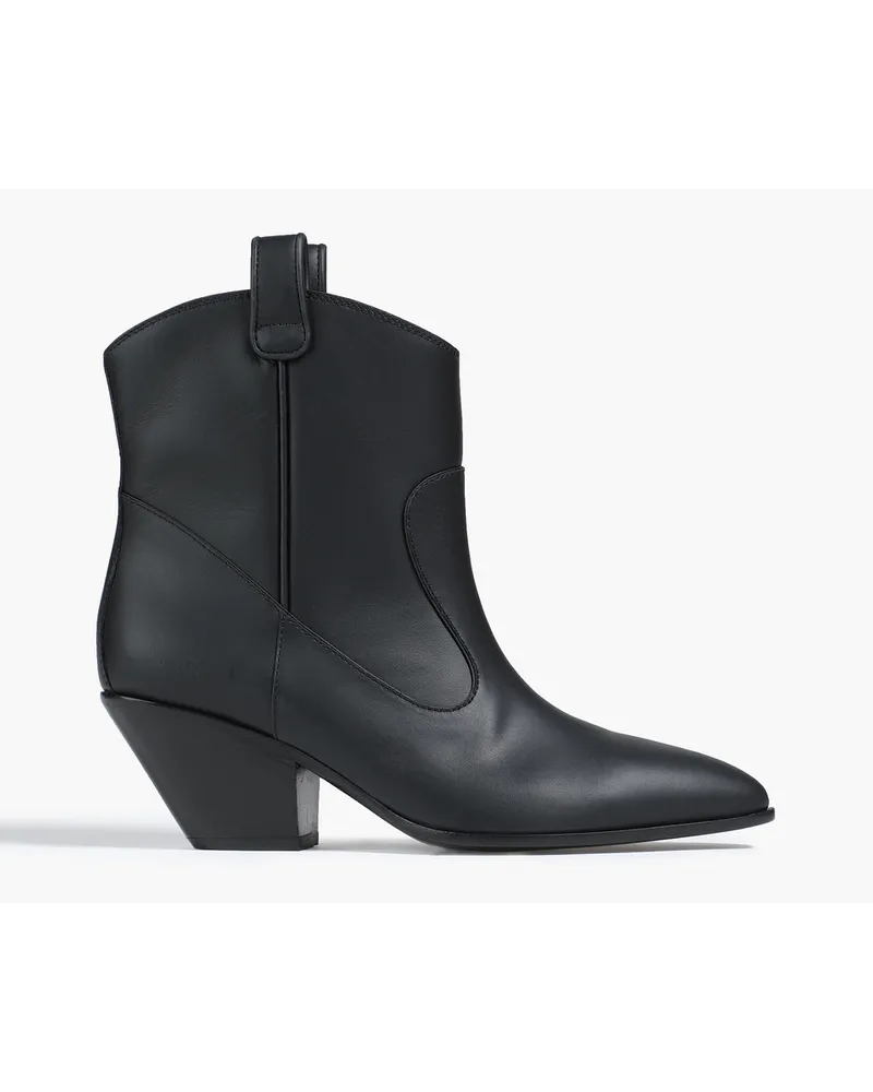 Giuseppe Zanotti Ankle Boots aus Veloursleder mit Lacklederbesatz Schwarz