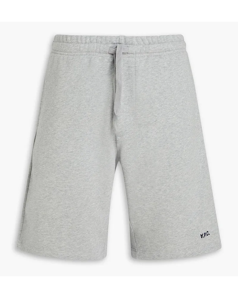 A.P.C. Coed Shorts aus Baumwollfrottee mit Tunnelzug Grau