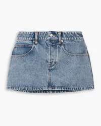 Alexander Wang Minirock aus Denim mit Kristallverzierung Blau