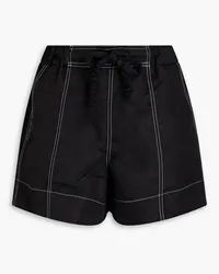 Ganni Shorts aus Shell Schwarz