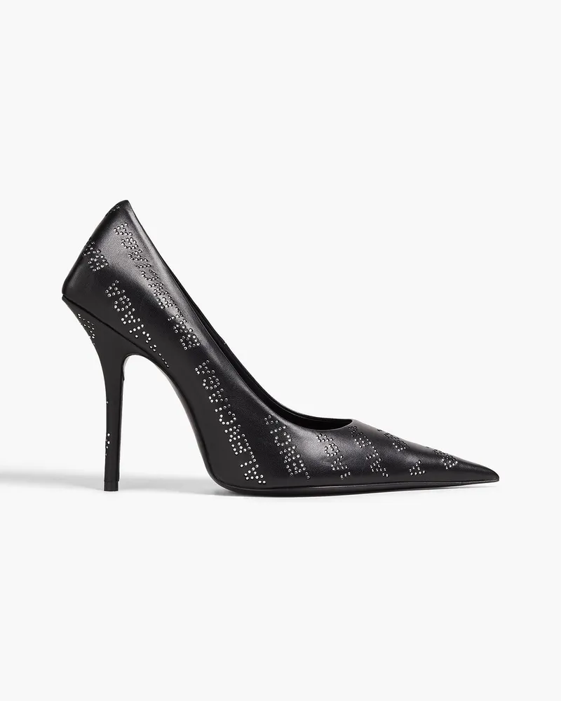 Balenciaga Crystal-embellished leather pumps Schwarz