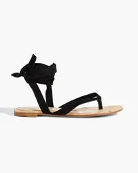 Gianvito Rossi Sandalen aus Veloursleder Schwarz