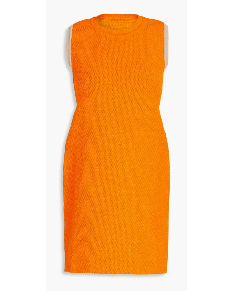 Jacquemus Sorbetto Minikleid Aus Bouclé Strick Mit Cut Outs Orange