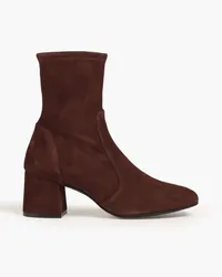 Stuart Weitzman Sleek 60 Ankle Boots aus Veloursleder Braun