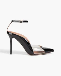 Malone Souliers Malia 100 Pumps aus Lackleder und PVC Schwarz