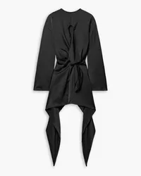 ATTICO Louie Minikleid aus Satin mit Cut-out Schwarz