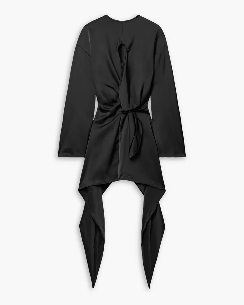 ATTICO Louie Minikleid aus Satin mit Cut-out Schwarz