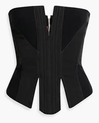 Dion Lee Bustier-Oberteil aus Twill Schwarz