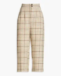 Gentryportofino Culottes aus Woll-Twill mit Gingham-Karo Neutral