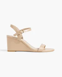 Stuart Weitzman Dancer 75 Wedges aus Leder Neutral