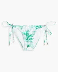 Melissa Odabash Key West tief sitzendes Bikini-Höschen mit Print Grün