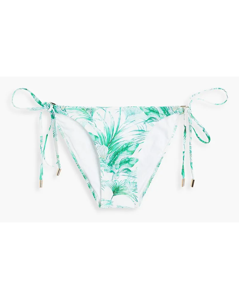 Melissa Odabash Key West tief sitzendes Bikini-Höschen mit Print Grün