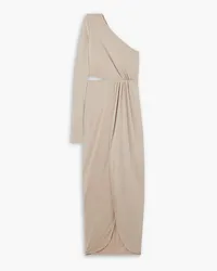 GAUGE81 Suani asymmetrisches Maxikleid aus Stretch-Jersey mit Cut-out Neutral