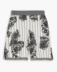 Joseph Shorts aus Jacquard-Strick Weiß