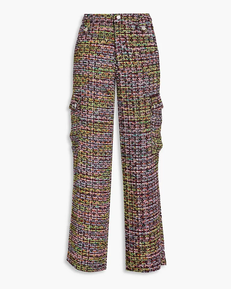 ROTATE Birger Christensen Cargohose aus Bouclé-Tweed Bunt