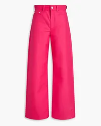 WANDLER Hoch sitzende Jeans mit weitem Bein Pink