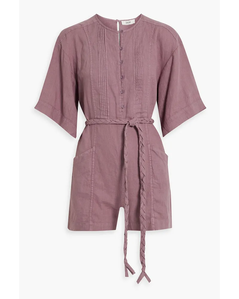 Joie Colin Playsuit aus Leinen mit Biesen Lila