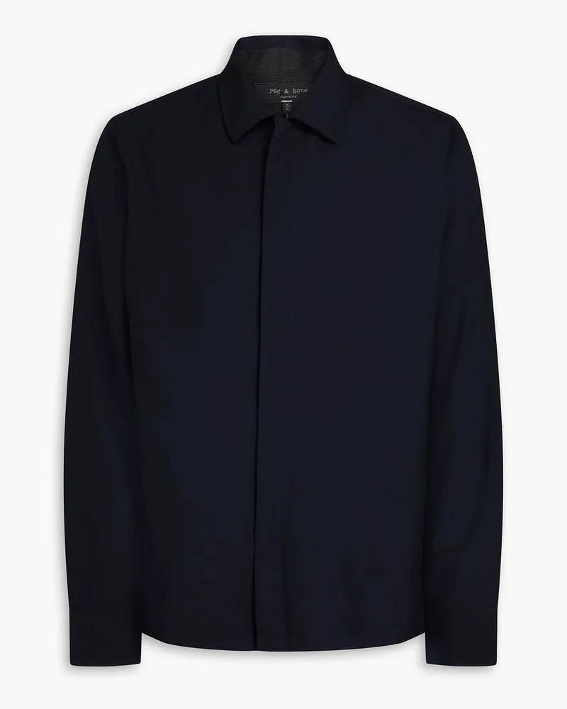 Rag & Bone Hyde Overshirt aus Ripstop aus einer Wollmischung Blau