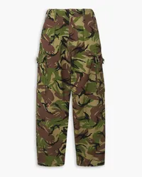 Frame Denim Julia Sarr-Jamois Cargohose aus einer Mischung aus Baumwolle und Tencel™Lyocell mit Camouflage-Print Grün